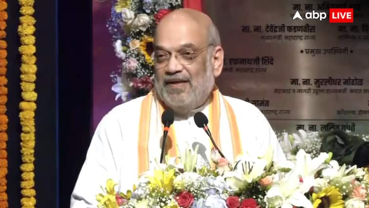 union home minister amit shah addresses maccia function in mumbai eknath shinde shivsena bal thackeray
