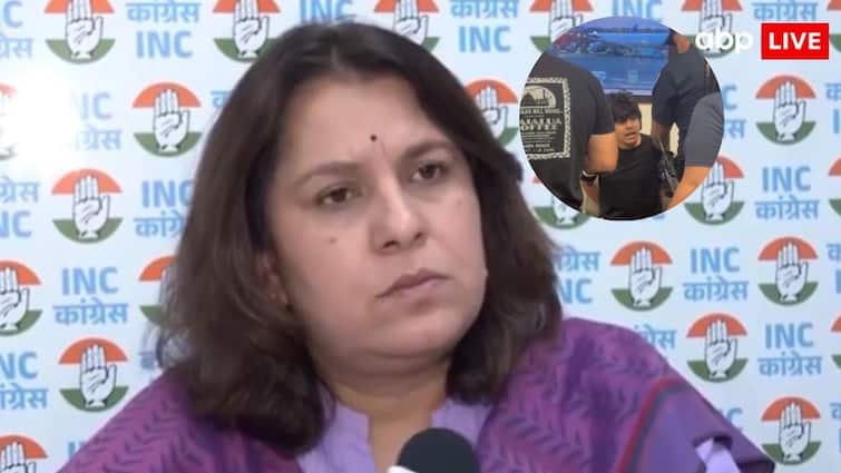 Congress Supriya Shrinet raised questions on Modi government over beating of Indian origin student in us by police at Newark Airport ann