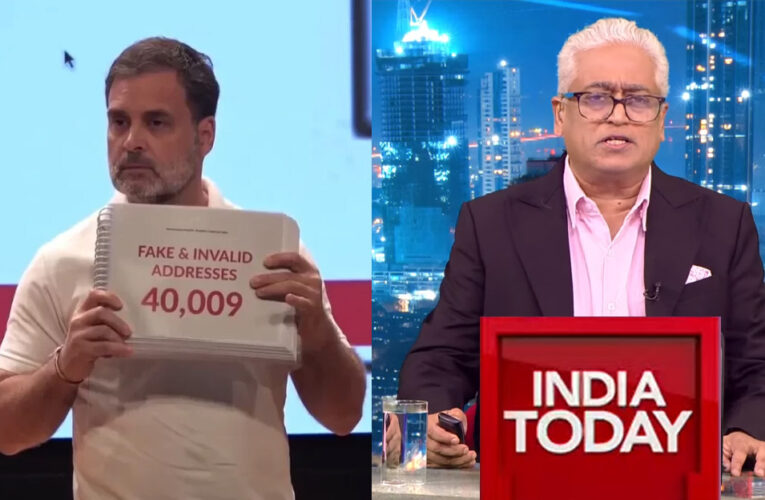 Rajdeep Sardesai cites India Today report to amplify Rahul Gandhi’s ‘vote chori’ claims, the report itself debunks the claim